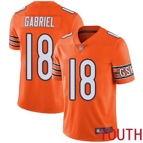 Chicago Bears Limited Orange Youth Taylor Gabriel Alternate Jersey NFL Football #18 Vapor Untouchable->youth nfl jersey->Youth Jersey